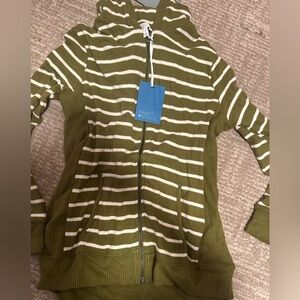 Blakely Zip Up Hooded Brushed Knit Sweatshirt